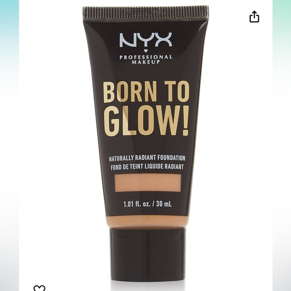 NYX Born To Glow Naturally Radiant Foundation, Medium Coverage Natural NEW - Picture 2 of 5